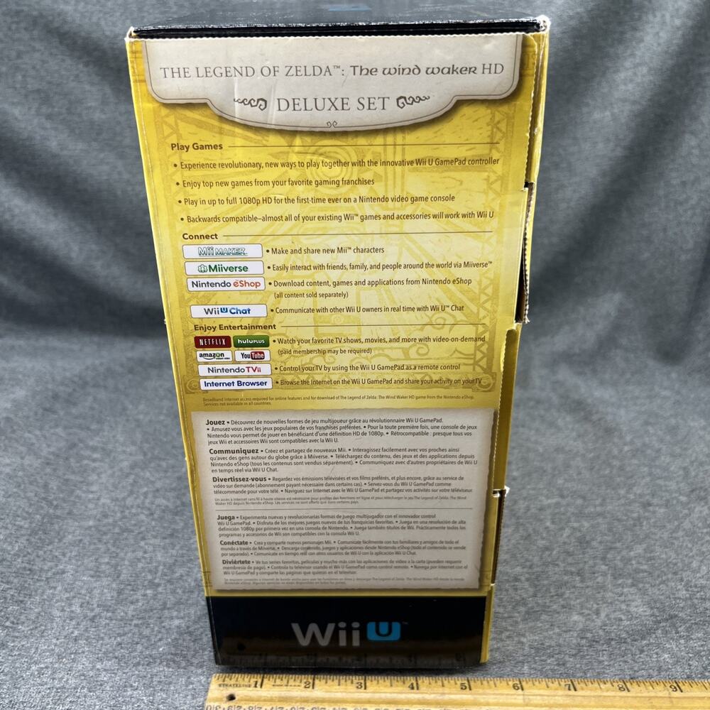 Nintendo Wii U Zelda Wind Waker HD Replacement BOX ONLY 32GB Deluxe Set - Picture 4 of 16